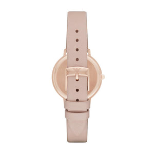 Emporio Armani Watch for Women, Two Hand Movement, 32 mm Rose Gold Stainless Steel Case with a Leather Strap, AR2510