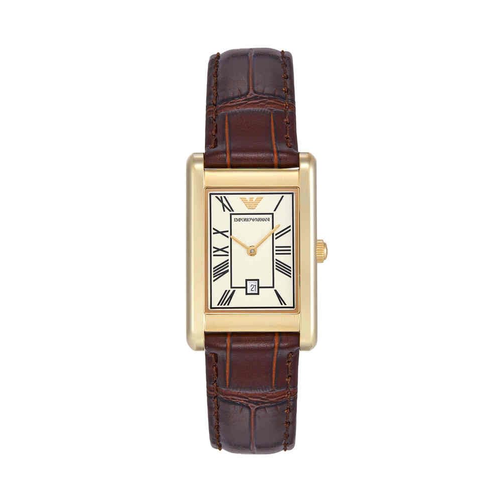 Emporio Armani Men's Watch 25 MM Brown Leather, AR11665, product image 1