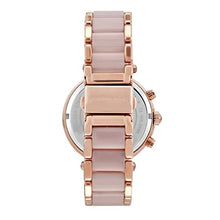 Load image into Gallery viewer, Michael Kors Parker Chronograph Quartz Watch with Rose Gold Tone Stainless Steel Strap with Blush Acetate Center Links for Women MK5896