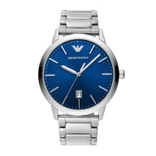 Load image into Gallery viewer, Emporio Armani Watch for Men, Three Hand Date Movement, 43 mm Silver Stainless Steel Case with a Stainless Steel Strap, AR11311, product image 1