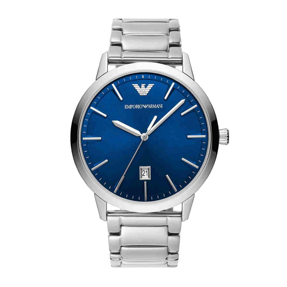 Emporio Armani Watch for Men, Three Hand Date Movement, 43 mm Silver Stainless Steel Case with a Stainless Steel Strap, AR11311, product image 1