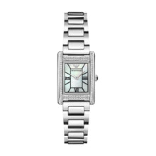 Load image into Gallery viewer, Emporio Armani Watch for Women, 22mm Rectangle Case Quartz Two Hand Movement with Stainless Steel or Leather Strap AR11625, product image 1