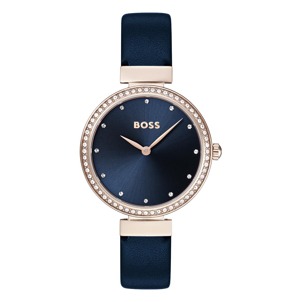 BOSS Analogue Quartz Watch for Women CELEBRATION Collection with Blue Leather Strap - 1502477, product image 1