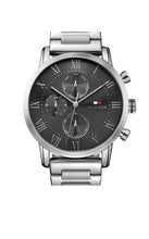 Load image into Gallery viewer, Tommy Hilfiger Men's 44mm Analogue Multifunction Quartz Watch - Grey Sunray Dial, Silver Stainless Steel Bracelet, 3 Sub-Dials, 3ATM Water Resistance - 1791397, product image 2