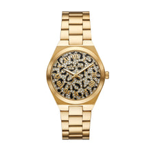 Load image into Gallery viewer, Michael Kors Lennox Watch for Women, Gold Tone Quartz Three Hand Movement with Stainless Steel Strap MK7500, product image 1