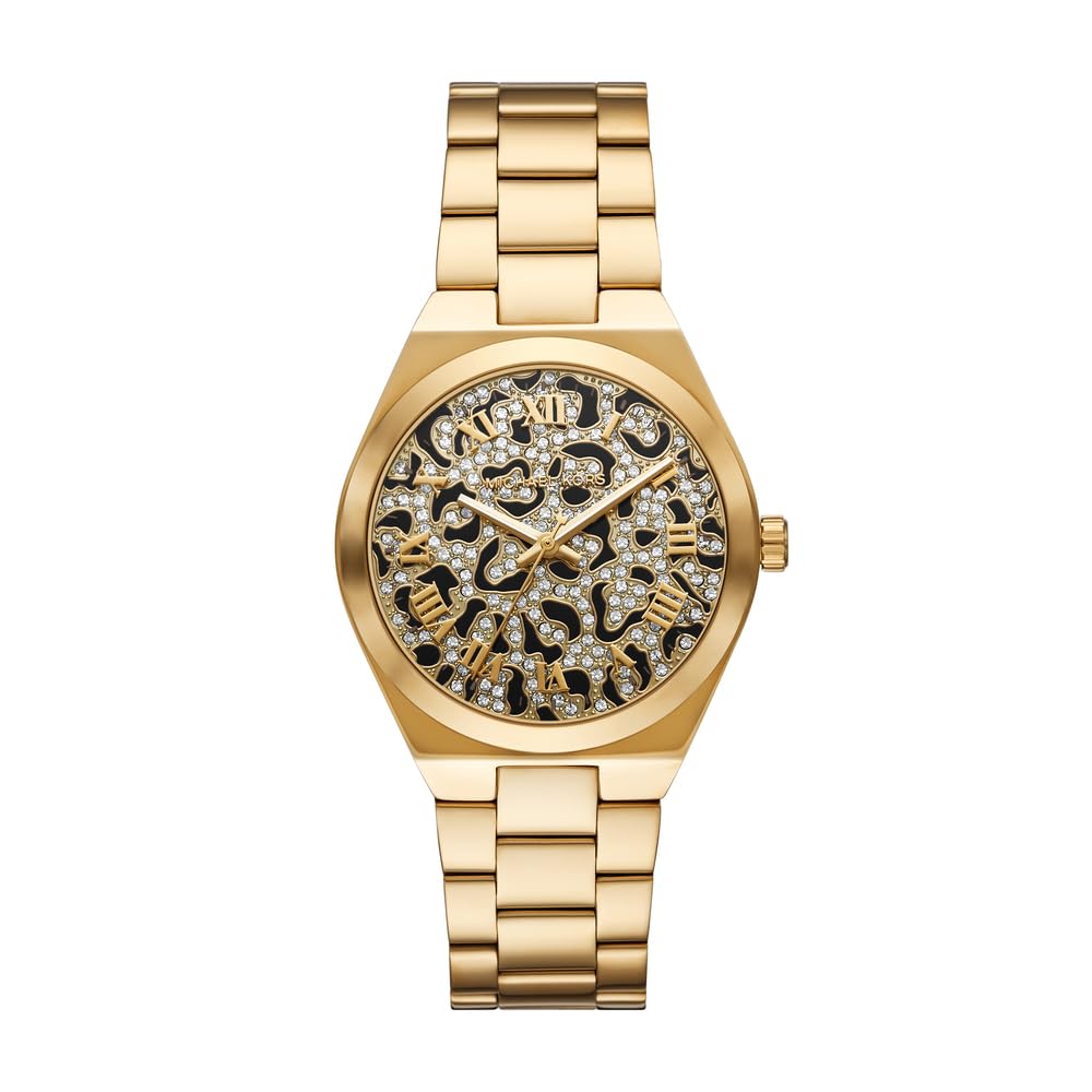 Michael Kors Lennox Watch for Women, Gold Tone Quartz Three Hand Movement with Stainless Steel Strap MK7500, product image 1