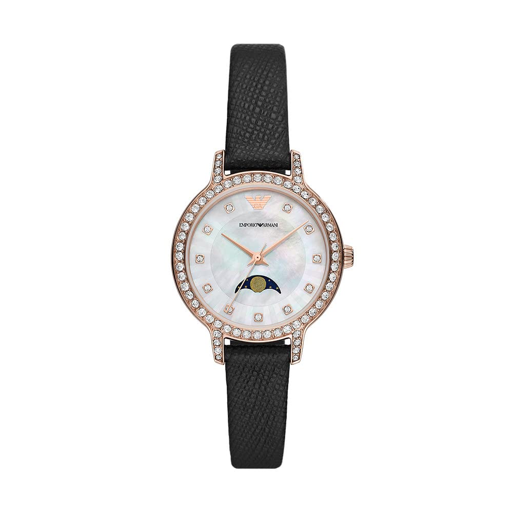 Emporio Armani Watch for Women, 32mm Quartz Moonphase Movement with Stainless Steel or Leather Strap AR11514, product image 1