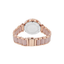 Load image into Gallery viewer, Michael Kors Parker Chronograph Quartz Watch with Rose Gold Tone Stainless Steel Strap with Blush Acetate Center Links for Women MK5896