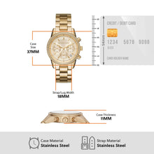 Load image into Gallery viewer, Michael Kors Gold Stainless Steel Women's Watch MK6356 Watch, product image 3