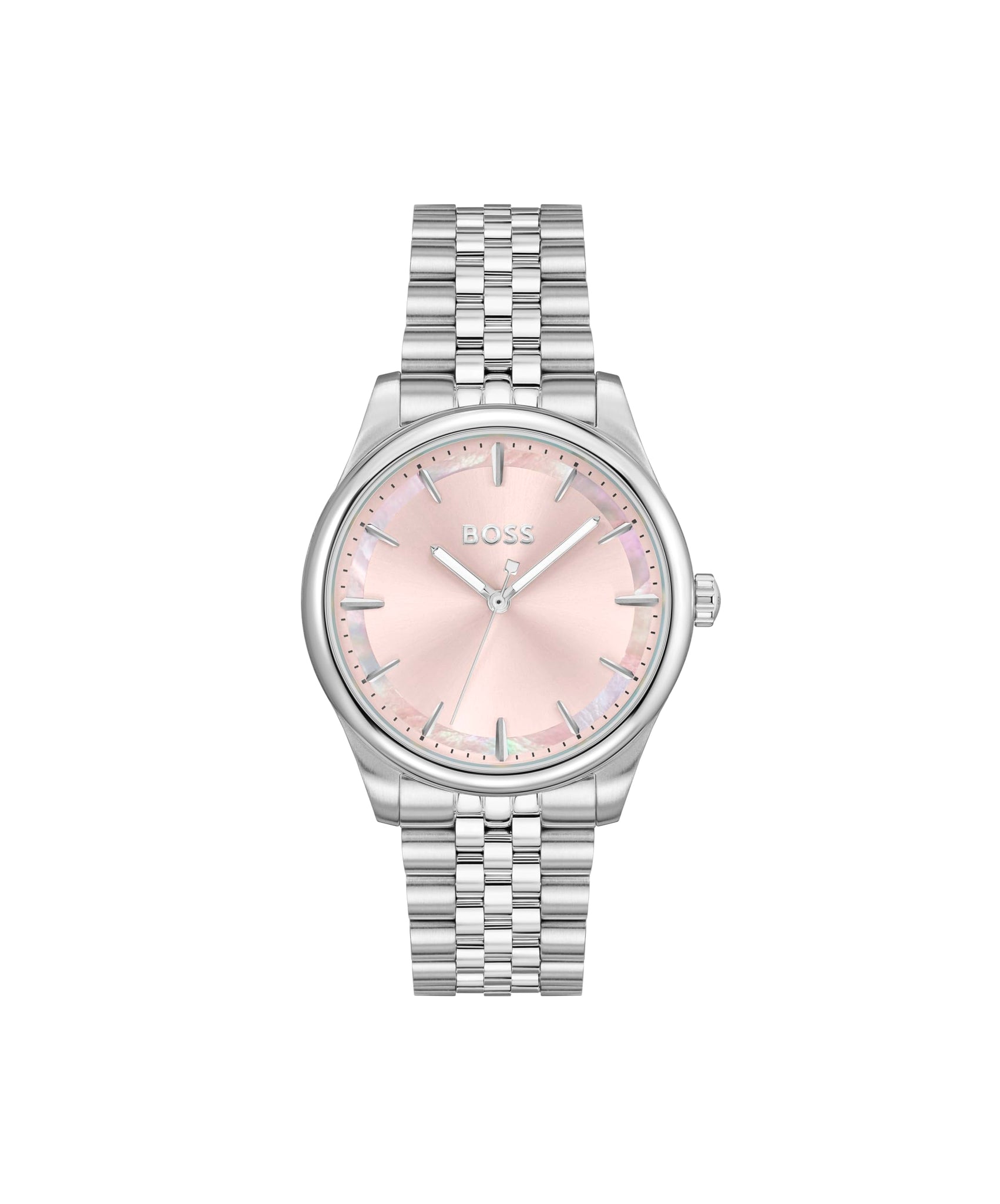 BOSS Three Hand Quartz Movement Watch for Women Graceful Collection with Silver Stainless Steel Bracelet - 1502776, product image 1