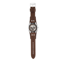 Load image into Gallery viewer, FOSSIL CH2565 Gents Brown Leather Cuff Strap Watch with White Dial, product image 5