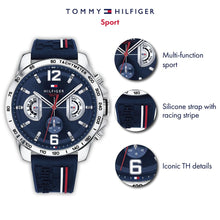 Load image into Gallery viewer, Tommy Hilfiger Analogue Multifunction Quartz Watch for Men with Silicone, Stainless Steel or Leather Bracelet, Day &amp; Date Sub-Dials, 5ATM Water Resistant 1791476, product image 2
