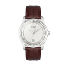 Load image into Gallery viewer, BOSS Three Hand Quartz Movement Watch for Men Principle Collection with Brown Leather Strap - 1514114, product image 1