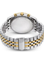 Load image into Gallery viewer, Michael Kors Lexington Chronograph with Silver and Gold Tone Stainless Steel Strap for Men MK8344