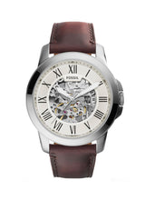 Load image into Gallery viewer, Fossil Grant Men's Automatic Watch with Off-White Dial and Brown Leather Strap ME3099, product image 1