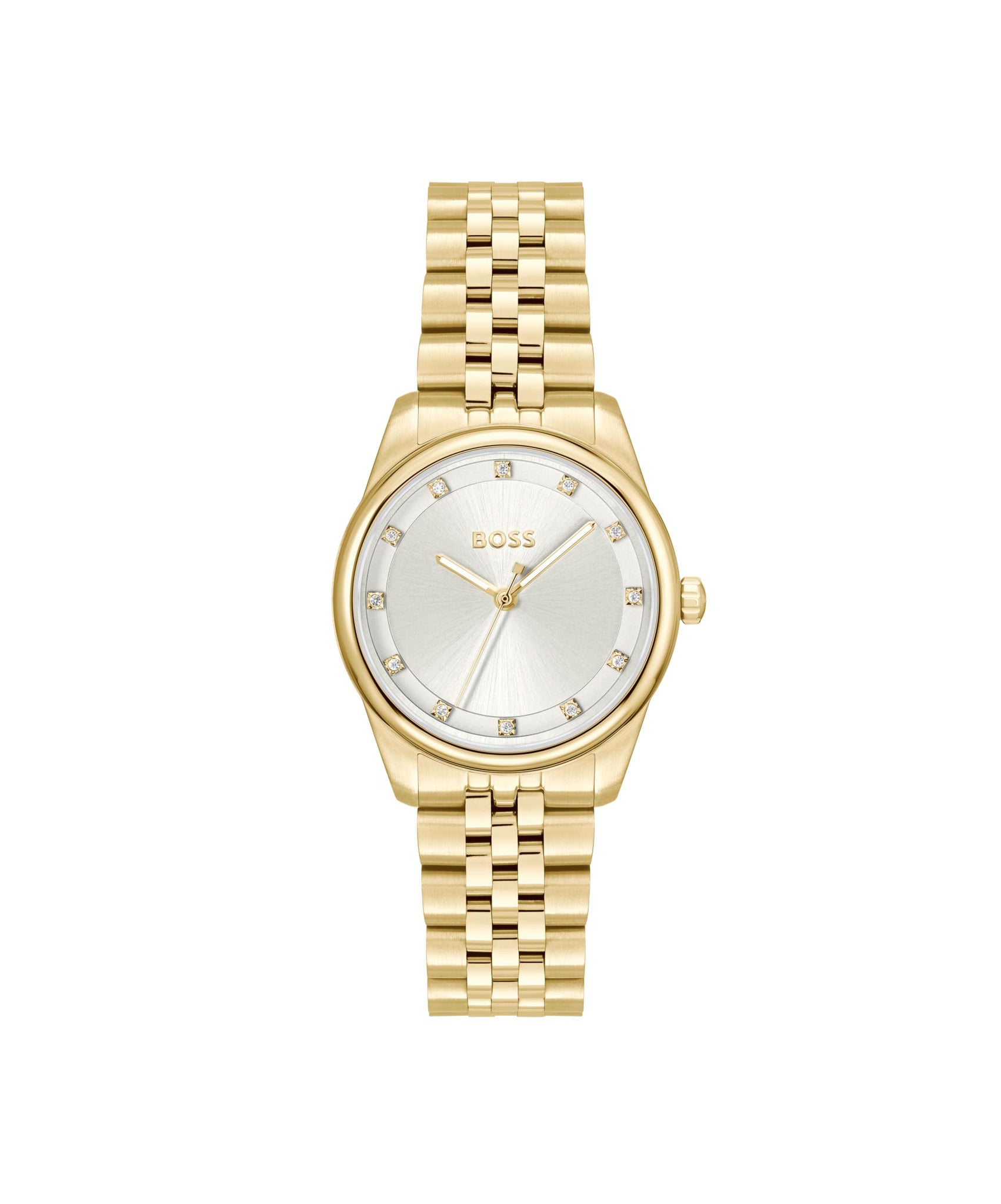 BOSS Three Hand Quartz Movement Watch for Women Graceful Precious Collection with Gold Colored Stainless Steel Bracelet - 1502810, product image 1