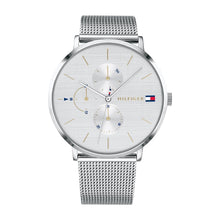 Load image into Gallery viewer, Tommy Hilfiger Analogue Multifunction Quartz Watch for Women with Silver Stainless Steel Mesh Bracelet - 1781942, product image 1