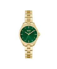 Load image into Gallery viewer, BOSS Analogue Quartz Watch for Women SAGE Collection with Gold Colored Stainless Steel Bracelet - 1502729, product image 1