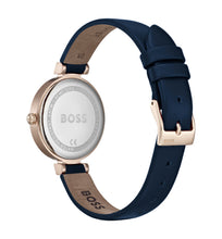 Load image into Gallery viewer, BOSS Analogue Quartz Watch for Women CELEBRATION Collection with Blue Leather Strap - 1502477, product image 3