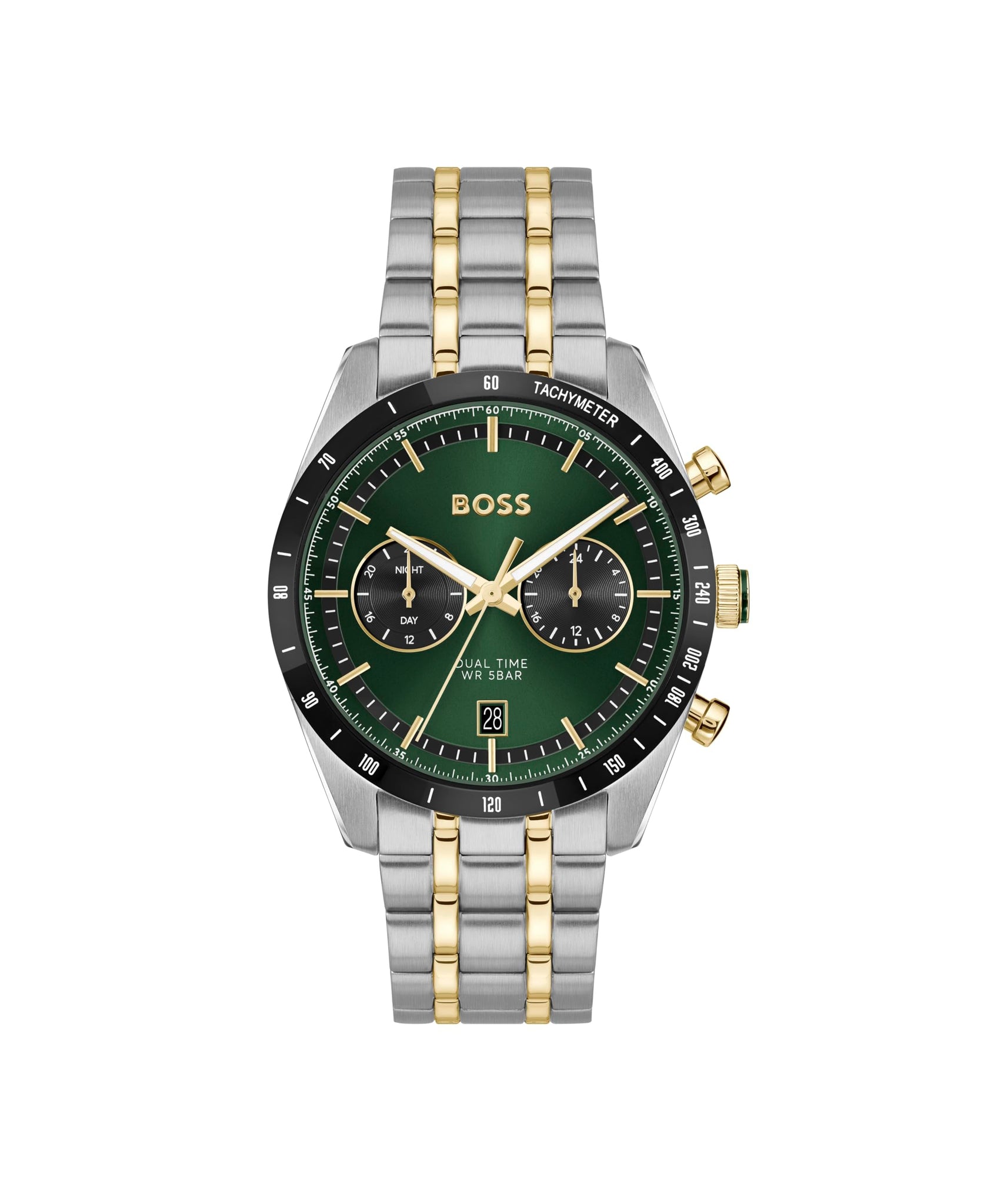 BOSS Analogue Multifunction Quartz Watch for Men TOURMASTER Collection with Gold Colored Stainless Steel Bracelet - 1514287, product image 1