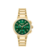 Load image into Gallery viewer, BOSS Analogue Multifunction Quartz Watch for Women ONE Collection with Gold Colored Stainless Steel Bracelet - 1502679, product image 1