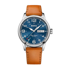 Load image into Gallery viewer, BOSS Analogue Quartz Watch for Men PILOT VINTAGE Collection with Light Brown Leather Strap - 1513331, product image 1