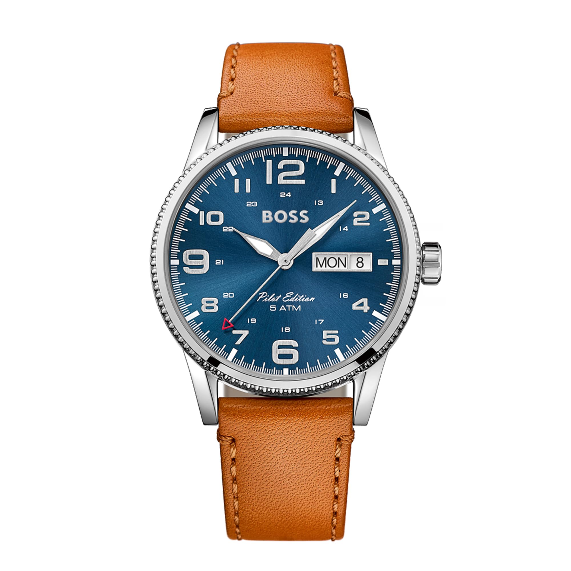 BOSS Analogue Quartz Watch for Men PILOT VINTAGE Collection with Light Brown Leather Strap - 1513331, product image 1