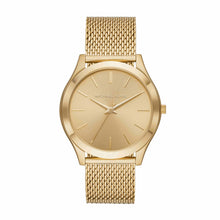 Load image into Gallery viewer, Michael Kors Watch for Men Slim Runway, Three Hand movement, 44mm Gold Stainless Steel case with a Stainless Steel strap, MK8625, product image 1