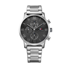 Load image into Gallery viewer, Tommy Hilfiger Men's 44mm Analogue Multifunction Quartz Watch - Grey Sunray Dial, Silver Stainless Steel Bracelet, 3 Sub-Dials, 3ATM Water Resistance - 1791397, product image 1
