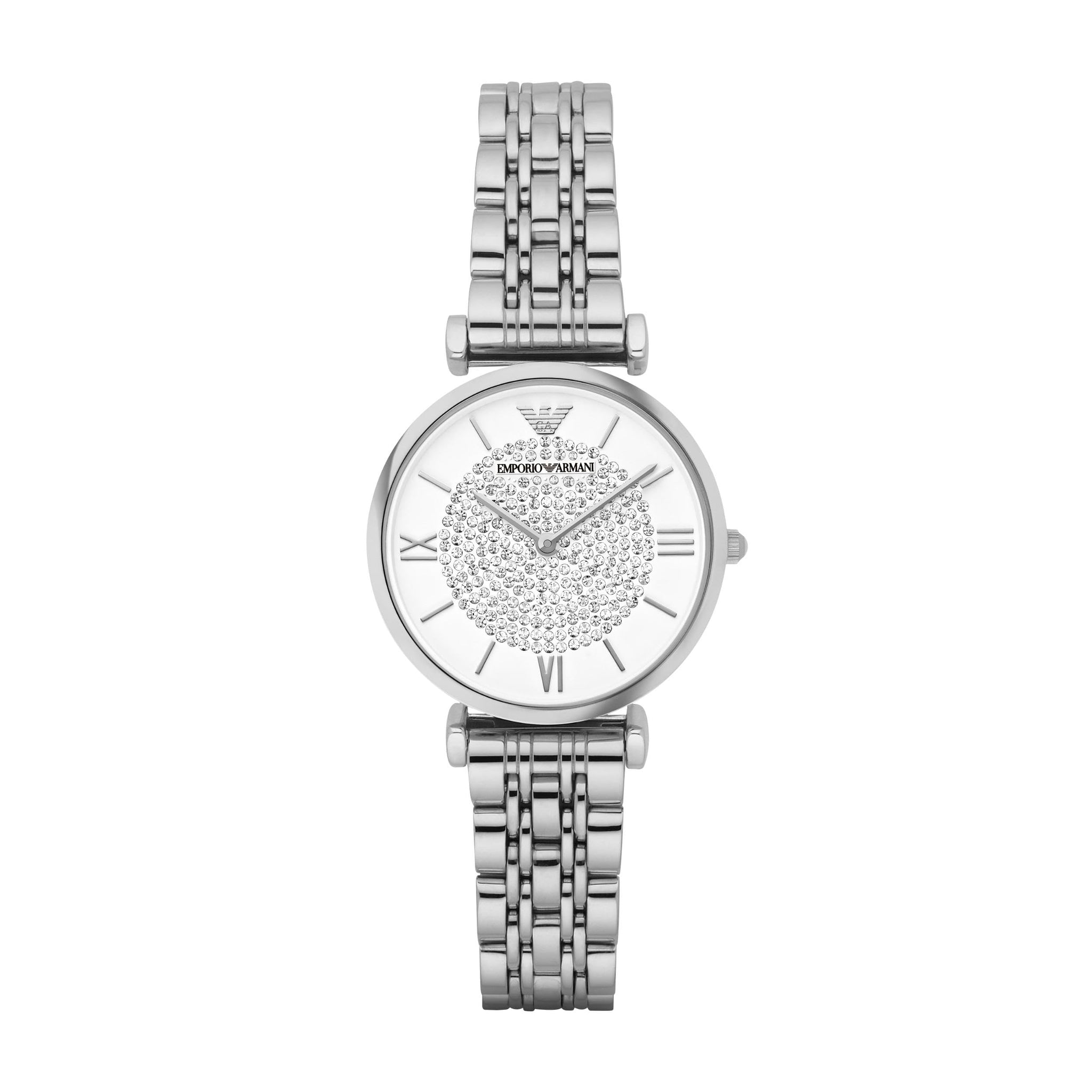 Emporio Armani Watch for Women, Two Hand Movement, 32 mm Silver Stainless Steel Case with a Stainless Steel Strap, AR1925, product image 1