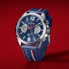 Load image into Gallery viewer, Tommy Hilfiger Analogue Multifunction Quartz Watch for Men with Silicone, Stainless Steel or Leather Bracelet, Day &amp; Date Sub-Dials, 5ATM Water Resistant 1791476, product image 4