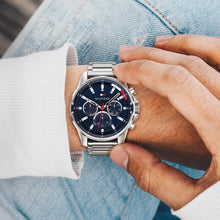 Load image into Gallery viewer, Tommy Hilfiger Analogue Multifunction Quartz Watch for Men with Silver Stainless Steel Bracelet - 1791788, product image 4