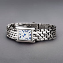 Load image into Gallery viewer, Accurist Rectangle 26mm Quartz Watch in White with Analogue Display, and Stainless Steel Bracelet 71007