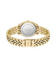 Load image into Gallery viewer, BOSS Three Hand Quartz Movement Watch for Women Graceful Precious Collection with Gold Colored Stainless Steel Bracelet - 1502810, product image 3