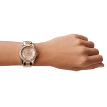Load image into Gallery viewer, FOSSIL Riley Womens Quartz Watch with Rose Gold Dial and Rose Gold Stainless Steel Bracelet ES2811, product image 4