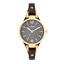 Load image into Gallery viewer, FOSSIL Georgia Womens Quartz Watch with Grey Dial and Grey Leather Strap ES3077, product image 1