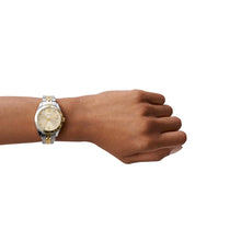 Load image into Gallery viewer, Fossil Watch for Women Scarlette Mini, Quartz Movement, 32 mm Silver Stainless Steel Case with a Stainless Steel Strap, ES4949, product image 2