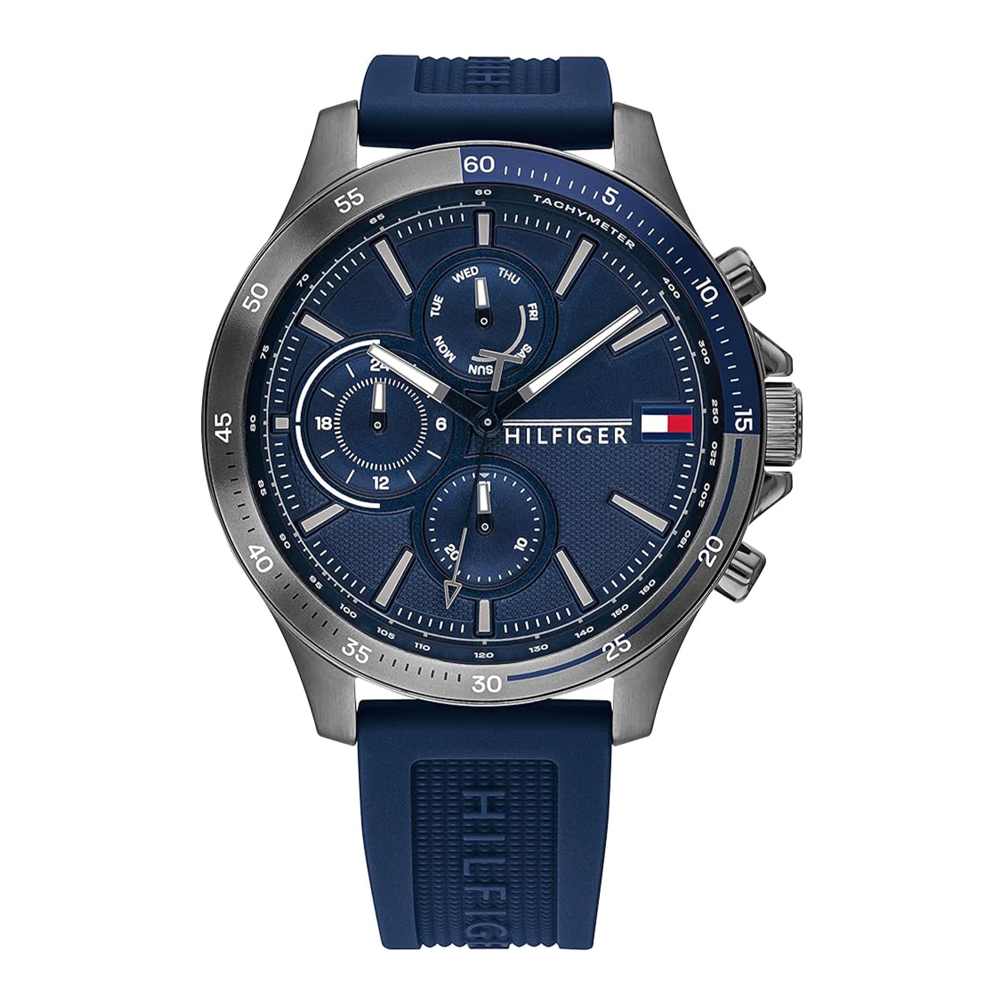 Tommy Hilfiger Analogue Multifunction Quartz Watch for Men with Navy Blue Silicone Bracelet - 1791721, product image 1