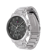 Load image into Gallery viewer, Tommy Hilfiger Men's 44mm Analogue Multifunction Quartz Watch - Grey Sunray Dial, Silver Stainless Steel Bracelet, 3 Sub-Dials, 3ATM Water Resistance - 1791397, product image 3