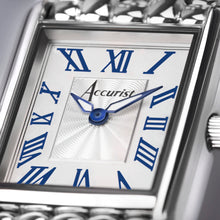 Load image into Gallery viewer, Accurist Rectangle 26mm Quartz Watch in White with Analogue Display, and Stainless Steel Bracelet 71007