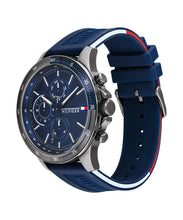 Load image into Gallery viewer, Tommy Hilfiger Analogue Multifunction Quartz Watch for Men with Navy Blue Silicone Bracelet - 1791721, product image 2