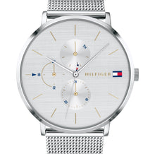Load image into Gallery viewer, Tommy Hilfiger Analogue Multifunction Quartz Watch for Women with Silver Stainless Steel Mesh Bracelet - 1781942, product image 2