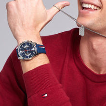 Load image into Gallery viewer, Tommy Hilfiger Analogue Multifunction Quartz Watch for Men with Silicone, Stainless Steel or Leather Bracelet, Day &amp; Date Sub-Dials, 5ATM Water Resistant 1791476, product image 3