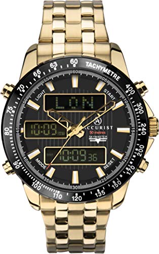 Accurist Mens Analogue-Digital Japanese Quartz Watch with Stainless Steel Strap 7175 ambersleys