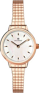 Accurist Womens Japanese Quartz Watch With Expanding Bracelet, Mother Of Pearl Dial, Splash Resistant, 2 year guarantee. ambersleys