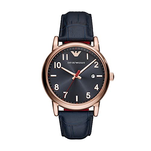Emporio Armani Men's Three-Hand Date, Rose Gold-Tone Stainless Steel Watch, AR11135 ambersleys