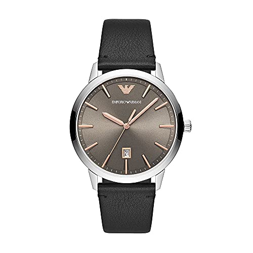 Emporio Armani Men's Three-Hand Date, Stainless Steel Watch, 43mm case size ambersleys