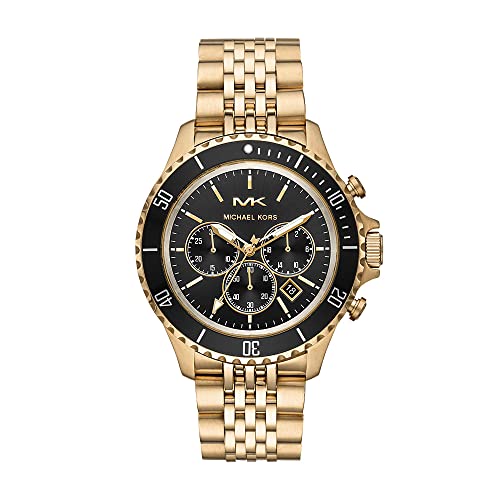 Michael Kors Men's Bayville Chronograph, Gold-Tone Stainless Steel Watch, MK8726 ambersleys