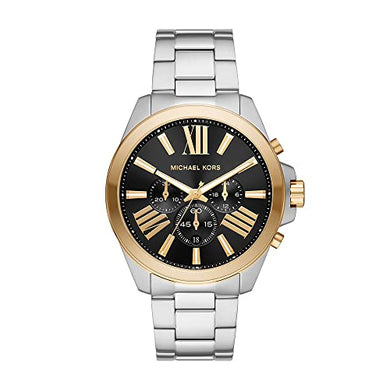 Michael Kors Men's watch WREN, 44mm case size, Chronograph movement, Stainless Steel strap ambersleys