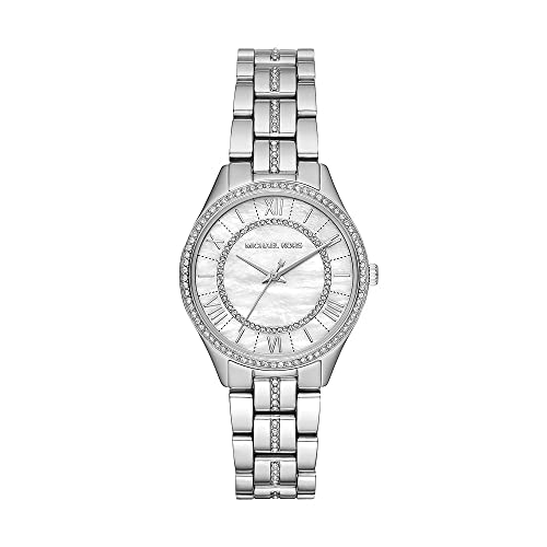 Michael Kors Women's Watch LAURYN, 33mm case size, Three Hand movement, Stainless Steel strap ambersleys